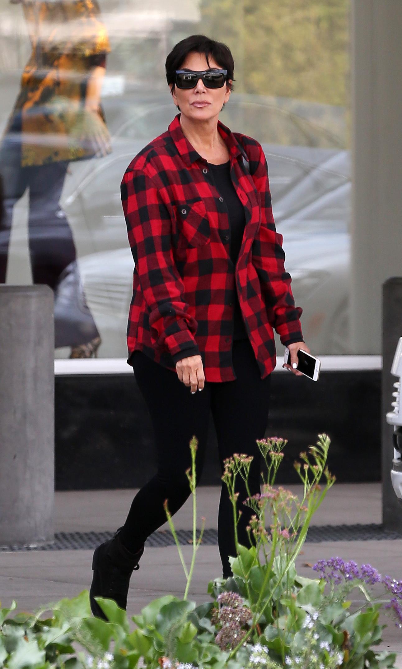 Kris Jenner shopping at Neiman Marcus at Topanga Mall