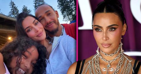 Image of Kim Kardashian and her boyfriend Lewis Hamilton enjoyed a getaway with Kardashian's kids.