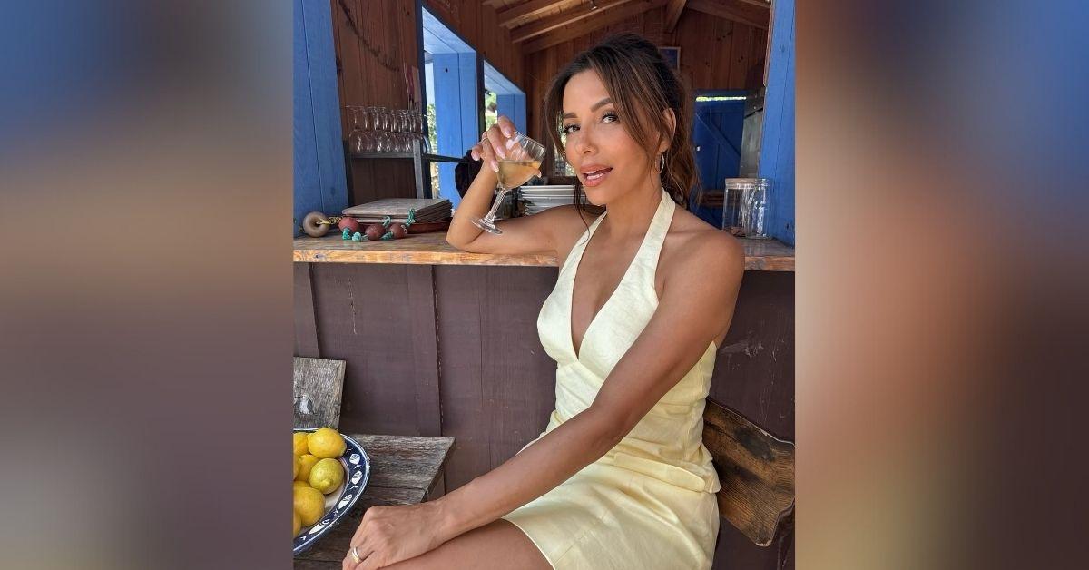 eva longoria yellow dress france