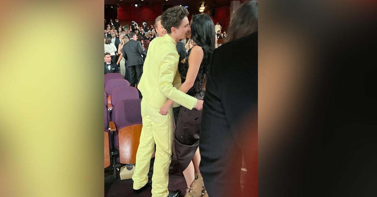 timothee chalamet kisses kylie jenner  oscars photos