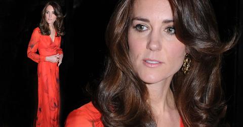 kate middleton looking thin red dress