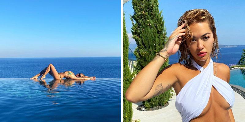 //rita ora splashes out corfu villa holiday pf