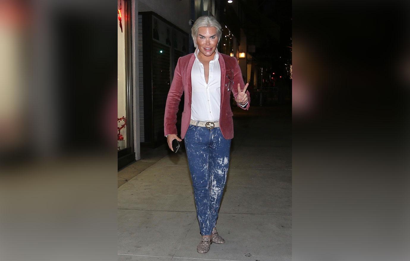 Human Ken Doll Rodrigo Alves visits the salon in Beverly Hills