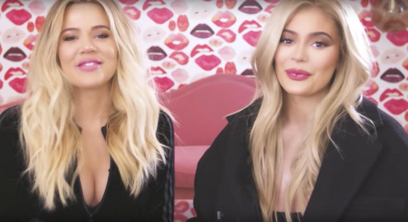 Kylie Jenner Khloe Kardashian Babies Lip Kit Video 02