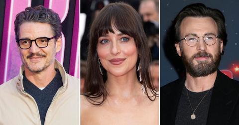 Photo of Pedro Pascal, Dakota Johnson and Chris Evans