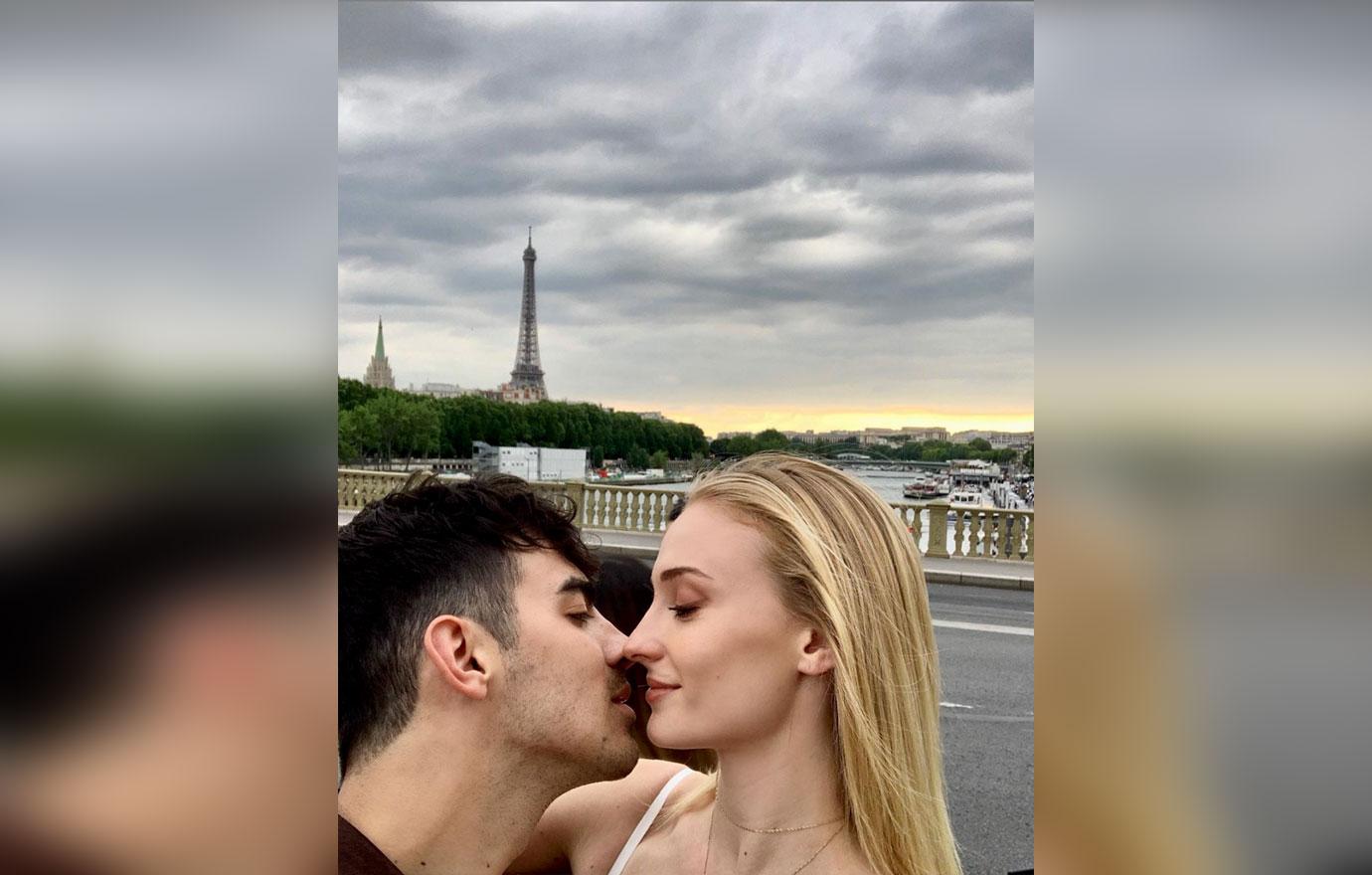 Sophie Turner Kisses Joe Jonas In Paris Dr. Phil Wedding Date