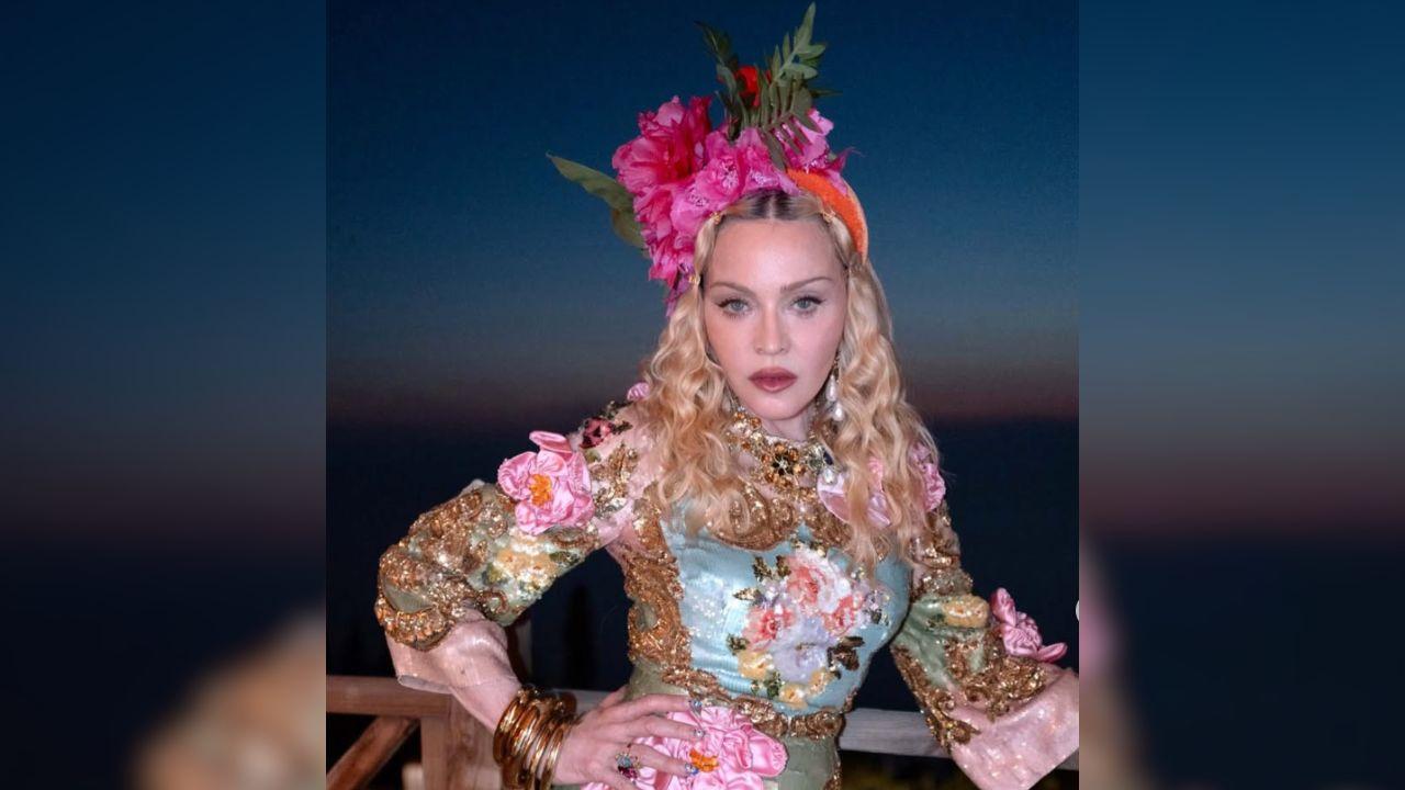 Image of Madonna was accused of lipsyncing during her performance.