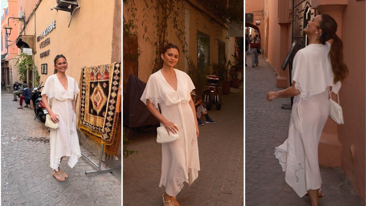 Split image of Chrissy Teigen.