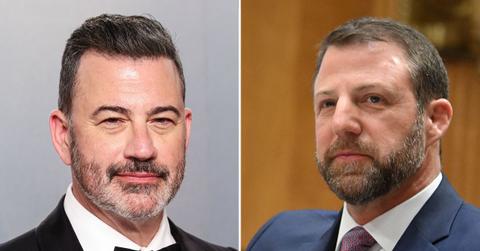 Composite photo of Jimmy Kimmel and Markwayne Mullin.