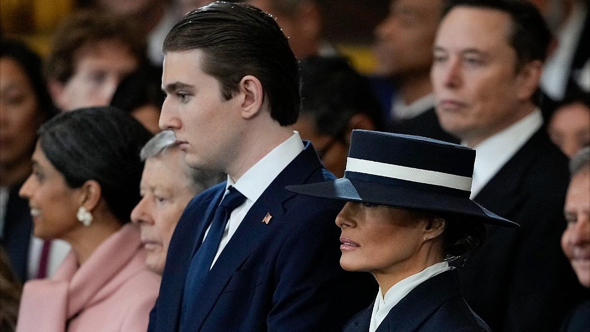 image of Barron Trump is a student at NYU. 