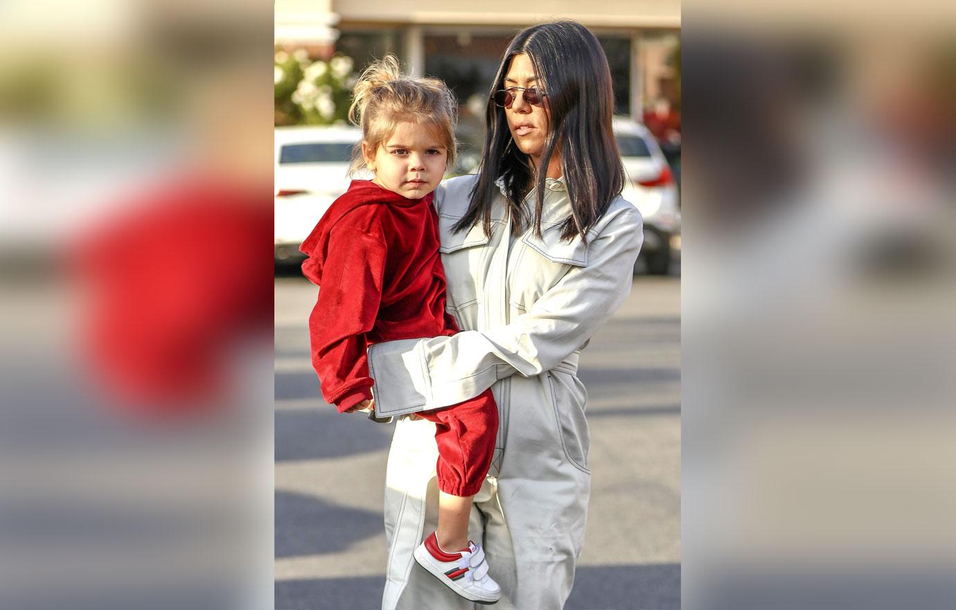 Kourtney Kardashian and the kids have Family Fun Day minus Scott at Color Me Mine