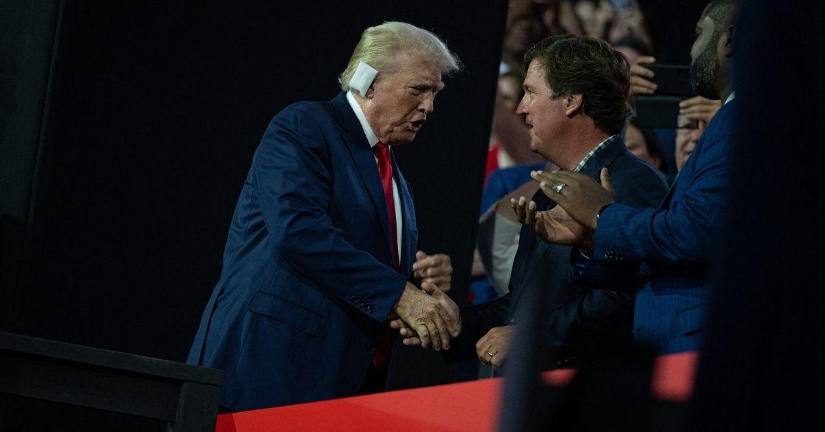 Photo of Donald Trump and Tucker Carlson
