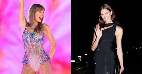 A photo of Taylor Swift and an image of Karlie Kloss.