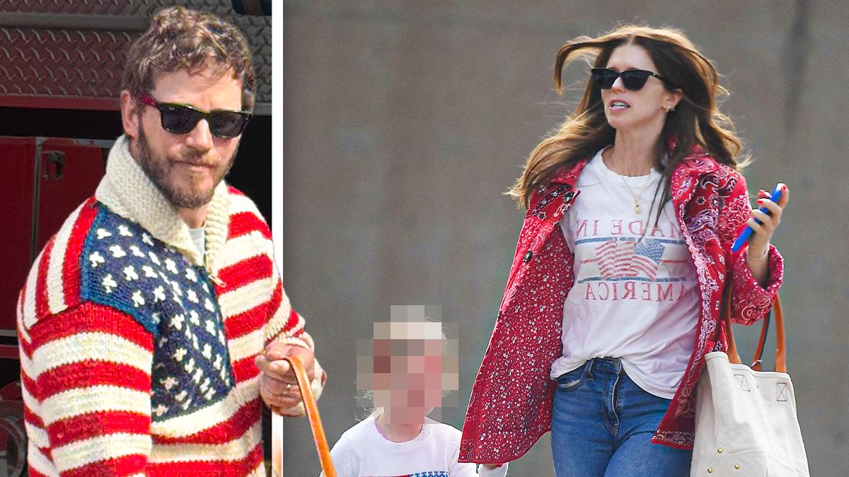 Photo of Chris Pratt & Katherine Schwarzenegger with their children