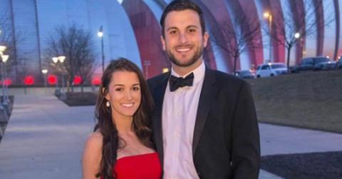 Jade roper red dress date night tanner tolbert hero