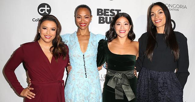 Zoe saldana gina rodriguez rosario dawson eva longoria gala main