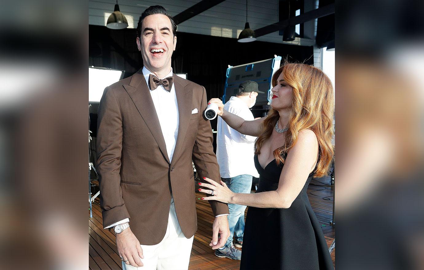 sacha baron cohen isla fisher oscars  best candid moments