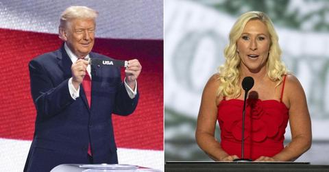 photo of Donald Trump; Marjorie Taylor Greene.