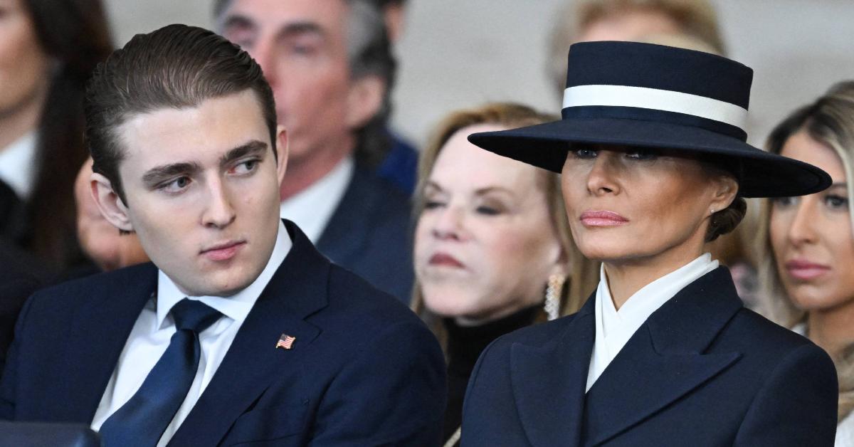 Photo of Barron and Melania Trump.