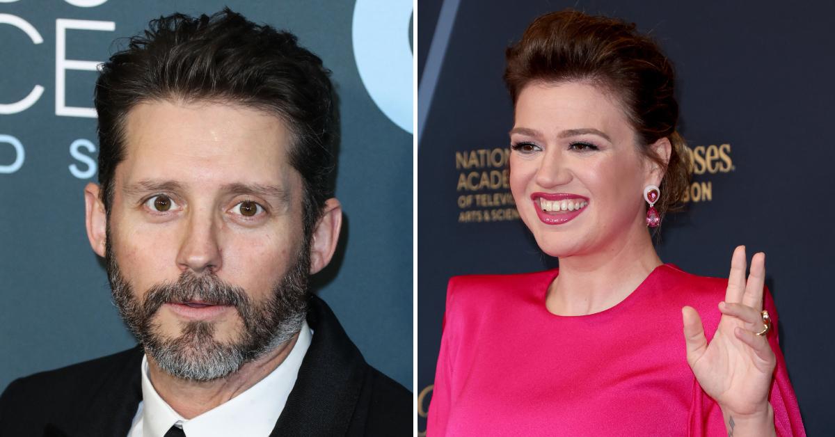 Photo of Brandon Blackstock; picture of Kelly Clarkson.