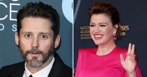 Photo of Brandon Blackstock; picture of Kelly Clarkson.