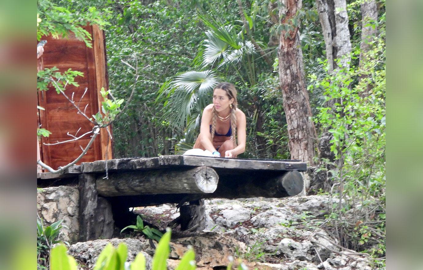 delilah hamlin and boyfriend eyal booker visit swimming hole in tulum mexico