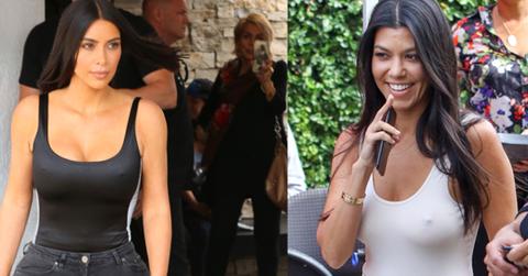 Kim kourtney kardashian braless photos