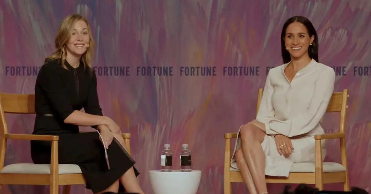 Image of Meghan Markle appeared at the panel without her husband, Prince Harry.
