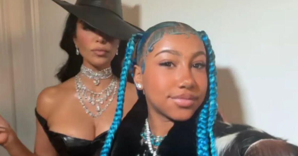 photo of kim kardashian and north west