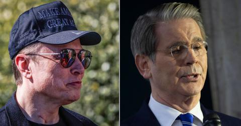 Composite photo of Elon Musk and Scott Bessent