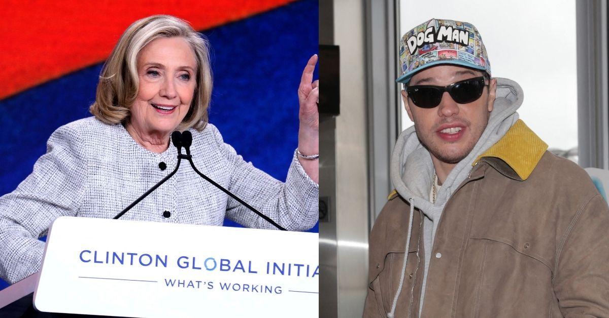 Composite Photos of Hillary Clinton and Pete Davidson