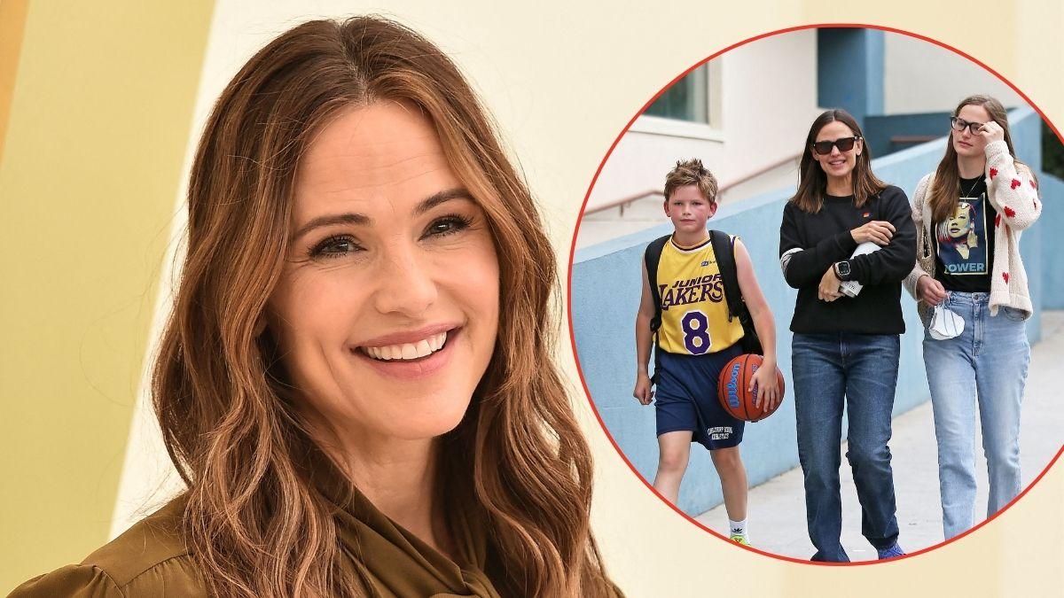 Split photo of Jennifer Garner & Her Children
