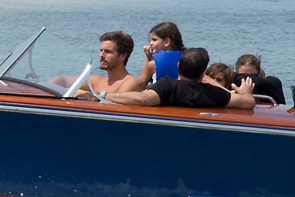 Scott Disick takes the family out for a day of tubing on Peconic Bay