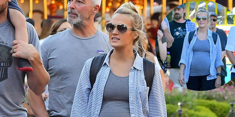 Carrie Underwood Sports Baby Bump During Family Disneyland Trip