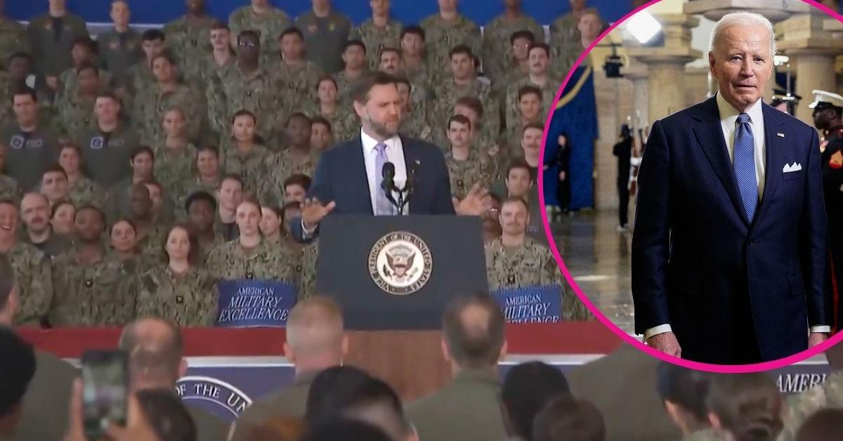 J.D. Vance Met With 'Zero Reaction' After Joking About Joe Biden Tripping During Naval Air Station Speech: Watch