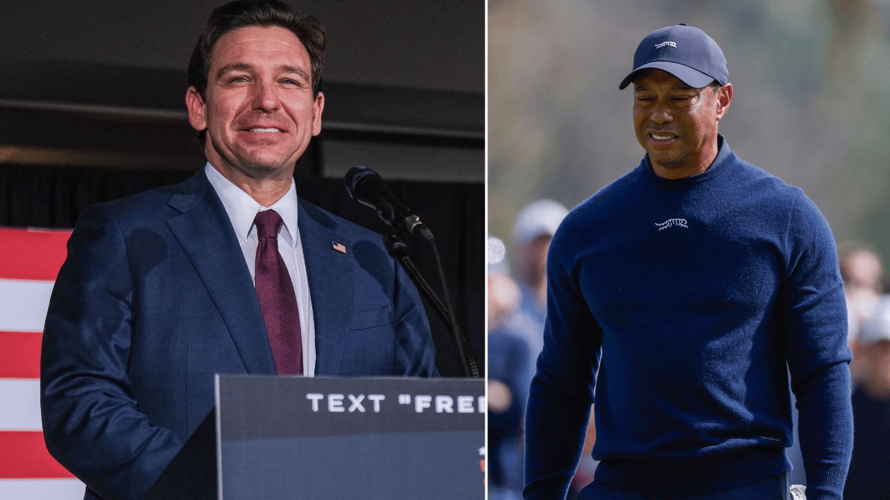 Ron DeSantis ; Tiger Woods 