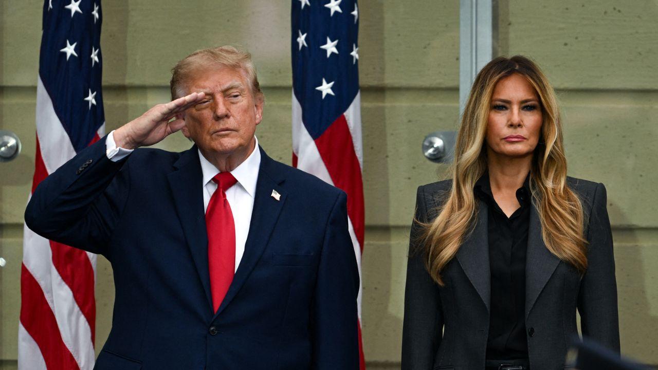 Photo of Donald Trump and Melania Trump.
