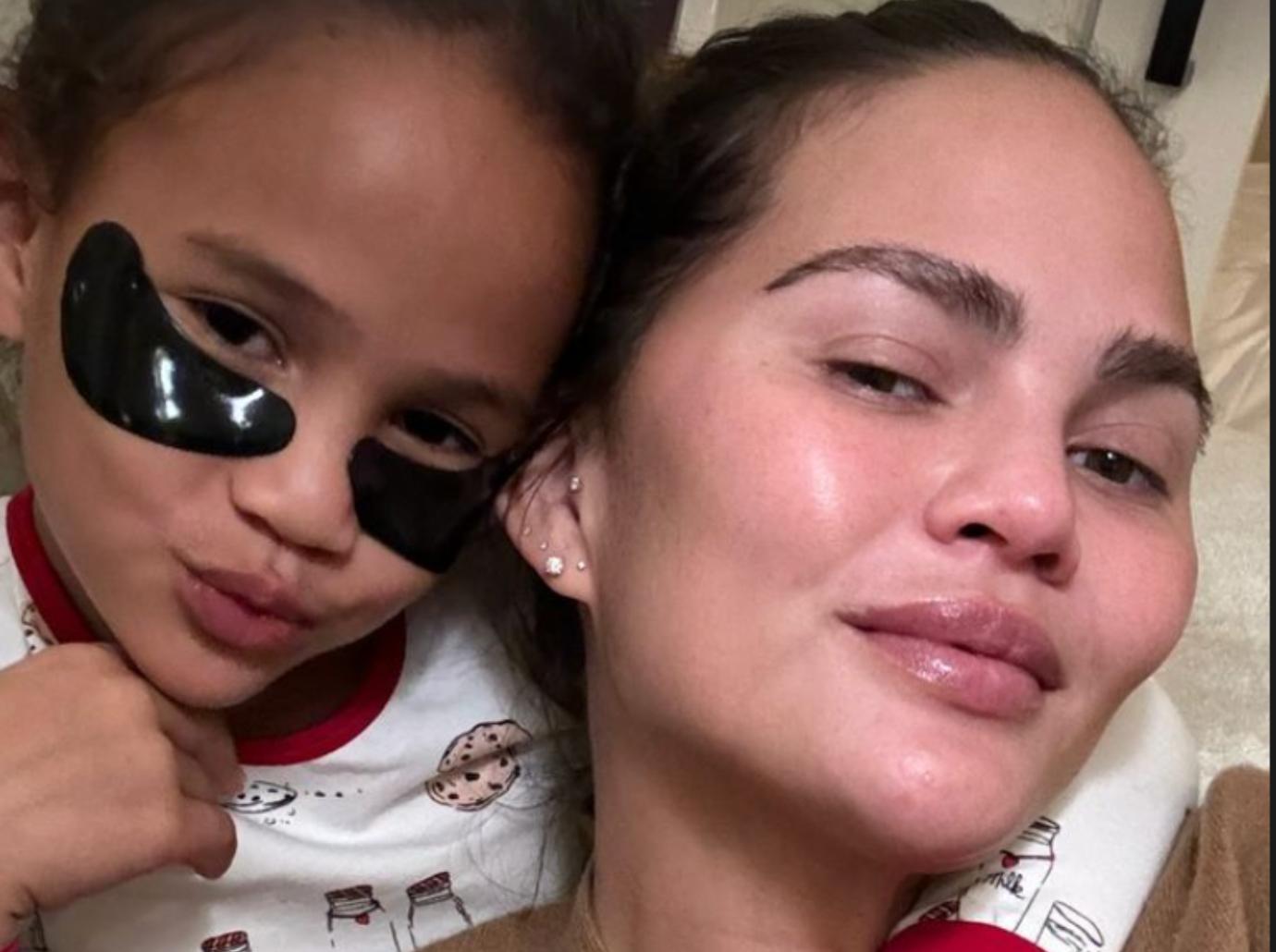 chrissy teigen spends time daughter luna photos