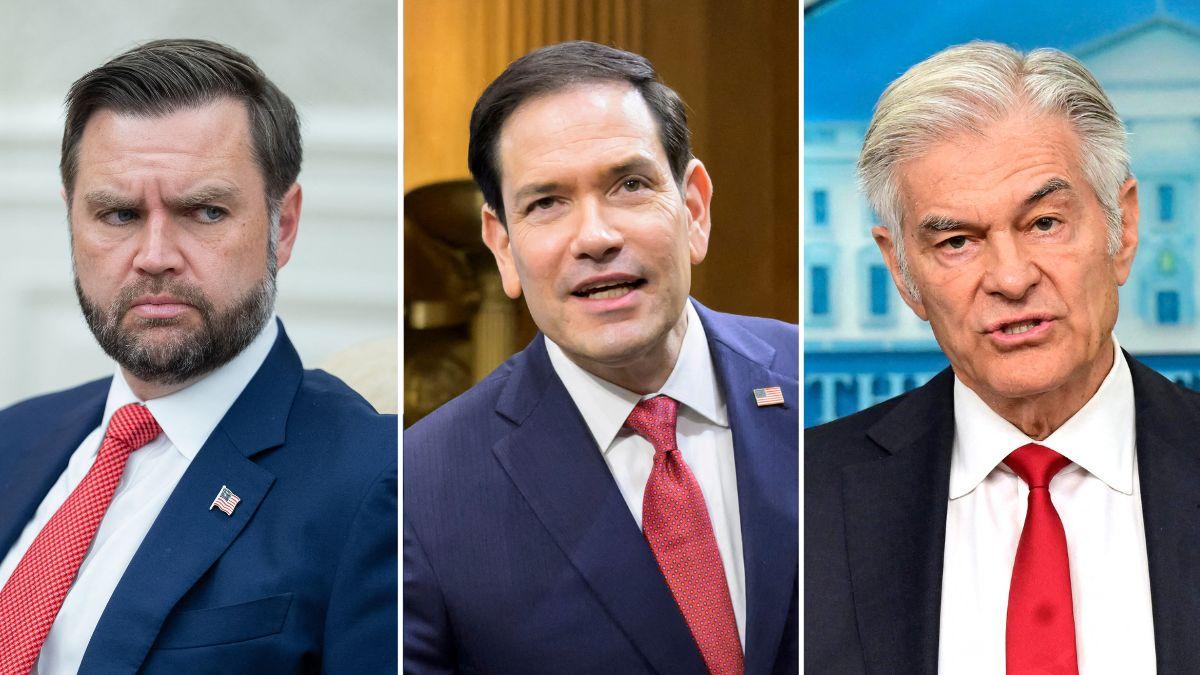 Photo of JD Vance, Marco Rubio and Mehmet Oz.