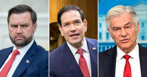 Photo of JD Vance, Marco Rubio and Mehmet Oz.