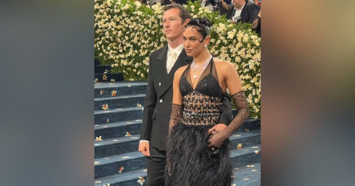dua lipa and callum turner met gala carpet debut
