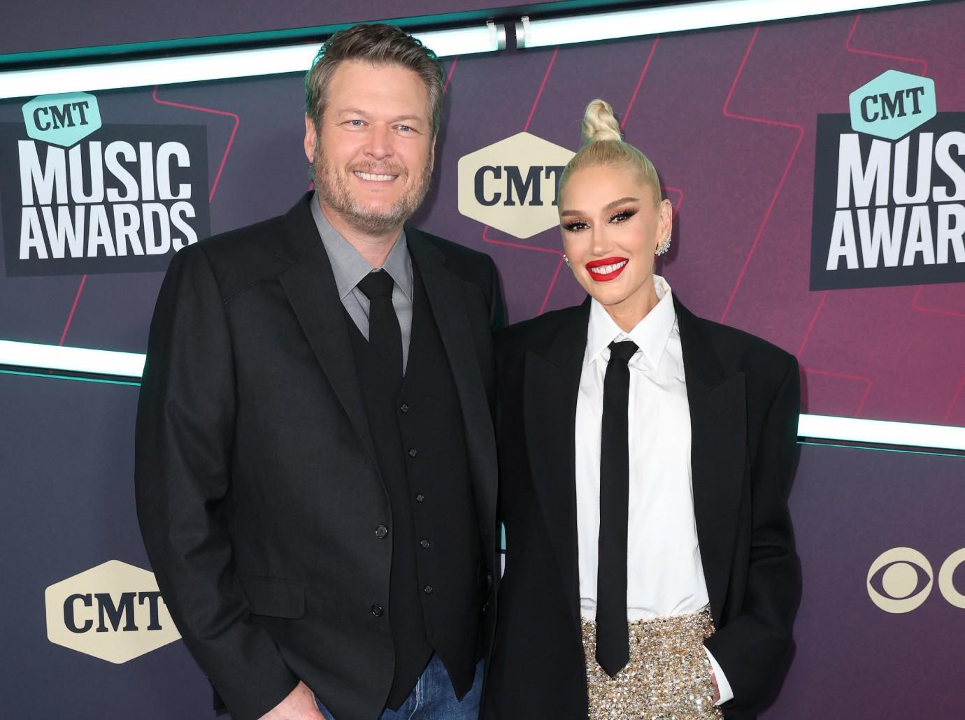 gwen stefani montage celebrate third wedding anniversary blake shelton watch