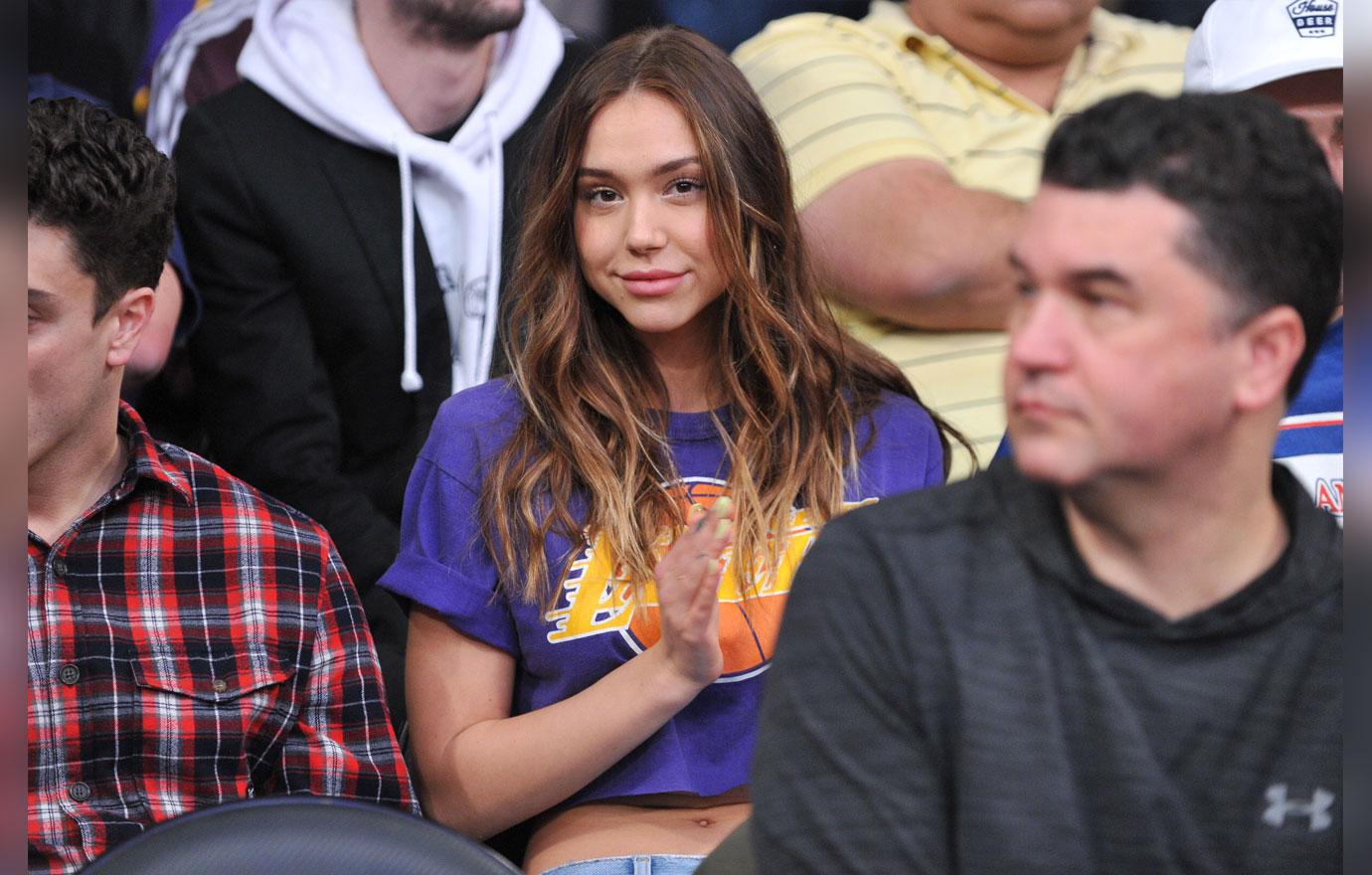 Celebrities At The Los Angeles Lakers Game