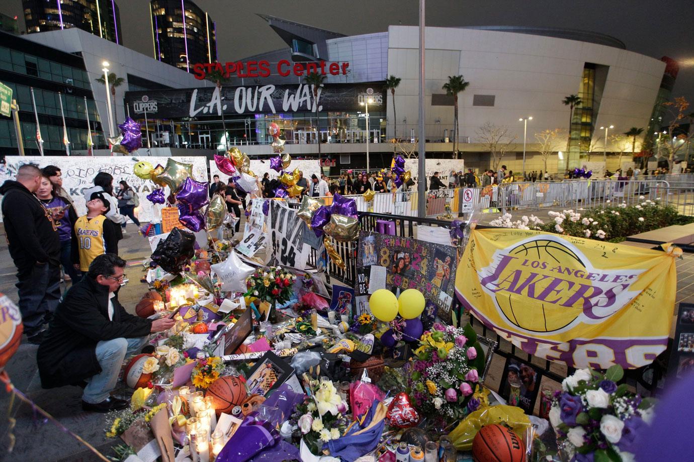 Kobe Bryant Memorial At Staples Center