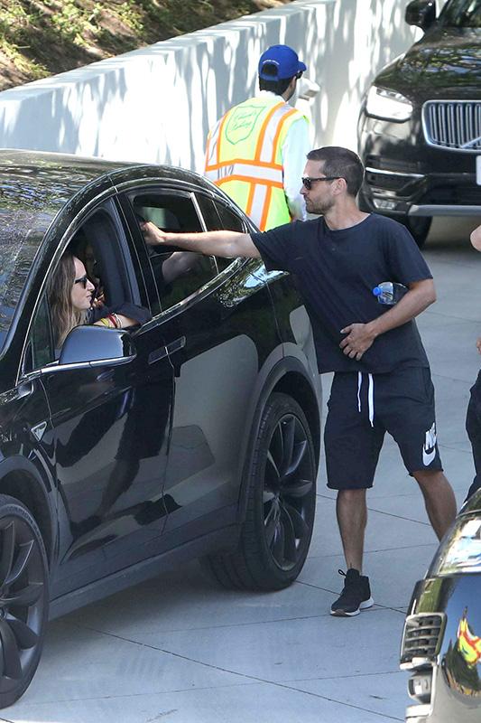 *EXCLUSIVE* Tobey Maguire says goodbye to his ex wife Jennifer Meyer after a Mother&#8217;s Day celebration