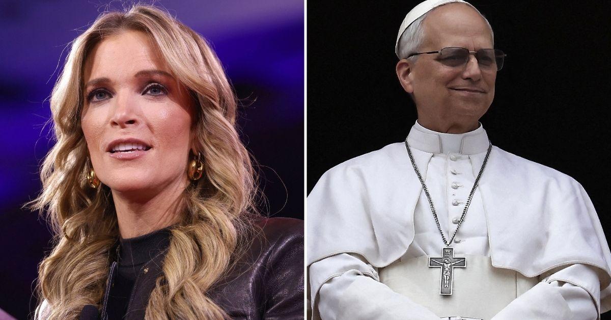 photo of Megyn Kelly and Pope Leo XIV