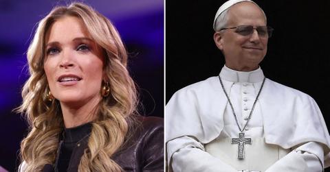 photo of Megyn Kelly and Pope Leo XIV
