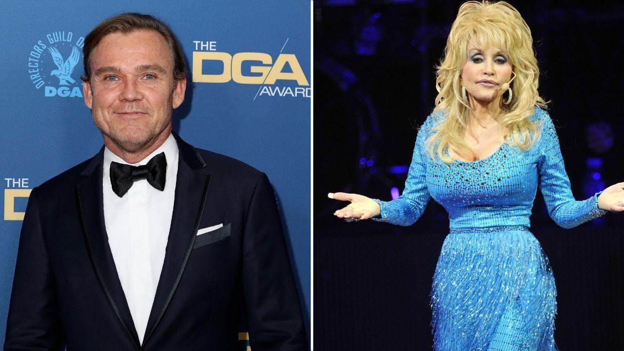 Split Photo of Ricky Schroder and Dolly Parton