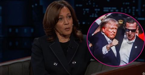 composite photo of kamala harris and donald trump
