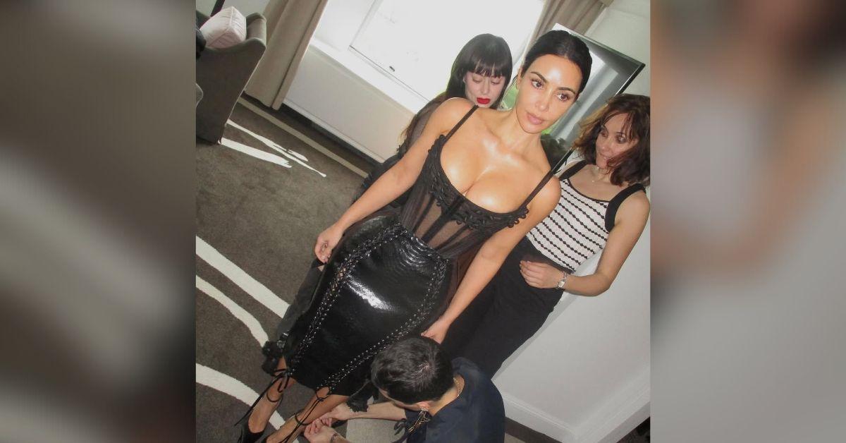 kim kardashian nearly spills out top la la anthony met gala after party photos